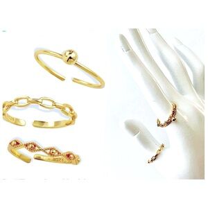 Stacking 18K Yellow Gold Plated Ring Set